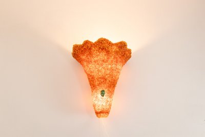 Pair of sconces in amber and malachite. Contemporary work. LS60052086G