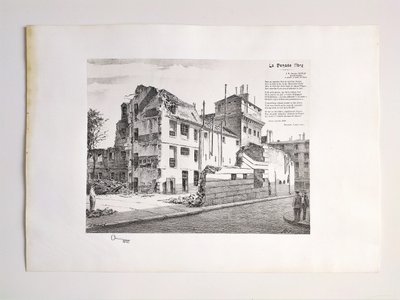 Paris The Prison Of Sainte Pelagie  Lithograph 19th C Old Print