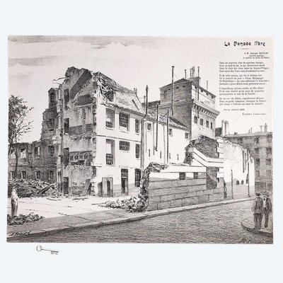 Paris The Prison Of Sainte Pelagie  Lithograph 19th C Old Print
