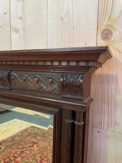 Renaissance style mirror - Henri II in walnut