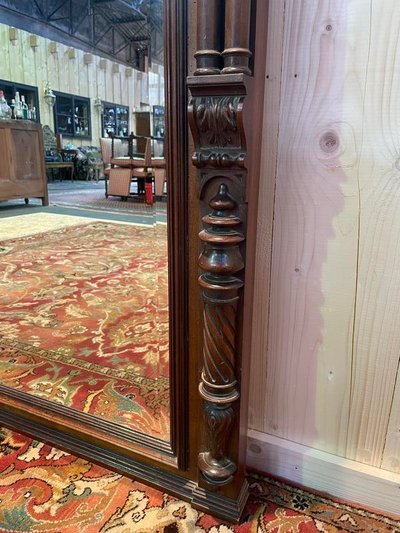 Renaissance style mirror - Henri II in walnut