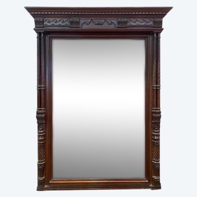 Renaissance style mirror - Henri II in walnut