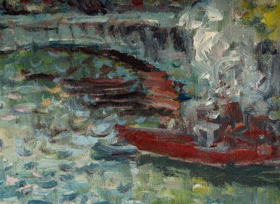 Mério Ameglio (1897-1970) Vue du Pont-Neuf huile sur toile vers 1950