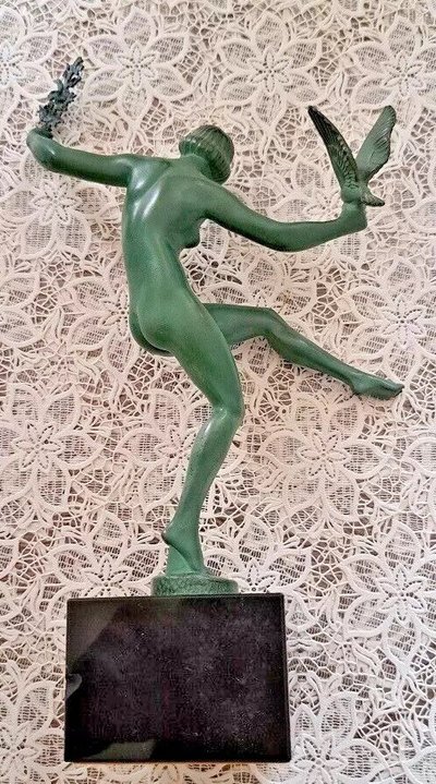 Sculpture d’époque Art Déco signée Marcel-André Bouraine (1886 – 1948) dit Briand