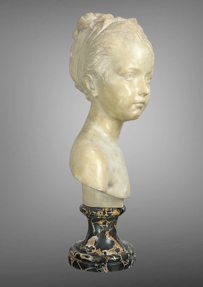 BUSTE EN MARBRE DU XIXe REPRESENTANT LOUISE BRONGNIART D APRES HOUDON (1741-1828