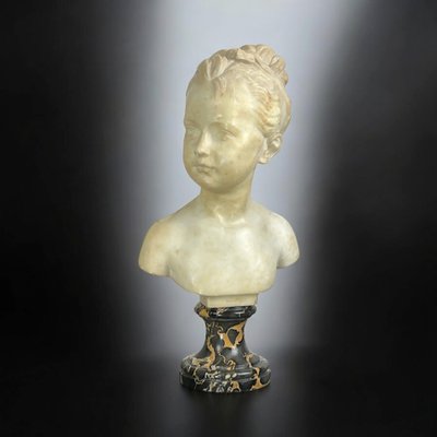 BUSTE EN MARBRE DU XIXe REPRESENTANT LOUISE BRONGNIART D APRES HOUDON (1741-1828