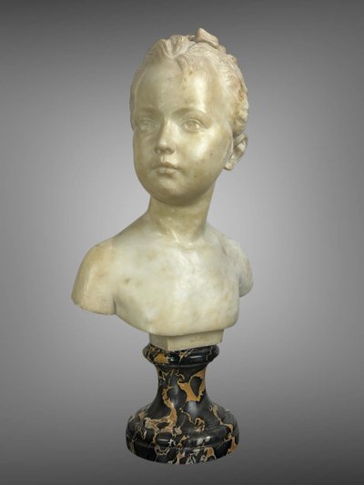 BUSTE EN MARBRE DU XIXe REPRESENTANT LOUISE BRONGNIART D APRES HOUDON (1741-1828