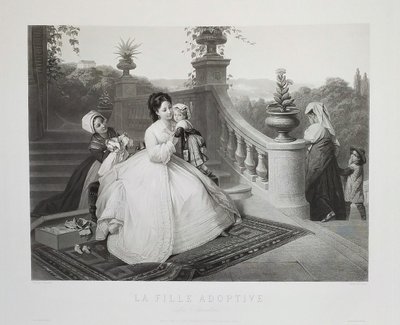  Large Engraving By Paul Girardet After Brochart  Etching 19th C Old Print