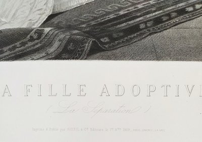  Large Engraving By Paul Girardet After Brochart  Etching 19th C Old Print