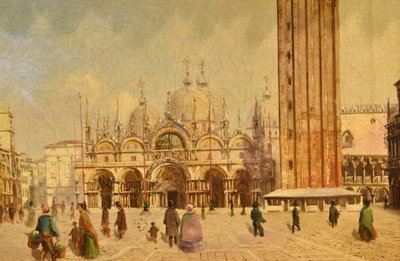Ansicht Von Venedig Mit Dem Markusplatz, Vedutistischer Maler Des 19. Jahrhunderts
