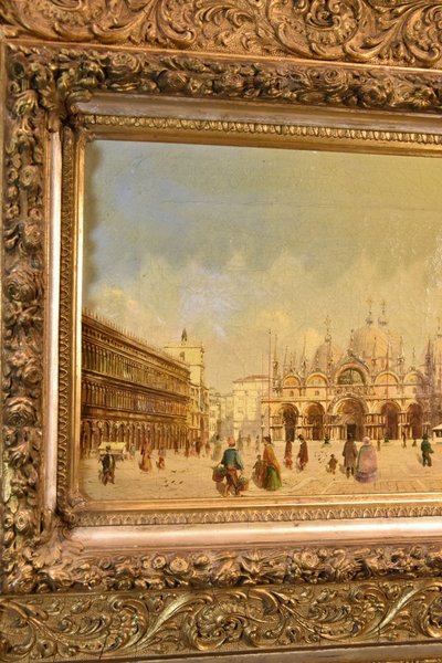 Ansicht Von Venedig Mit Dem Markusplatz, Vedutistischer Maler Des 19. Jahrhunderts