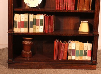 Bibliothèque Ouverte En Palissandre Avec Une Avancée Du 19° Siècle