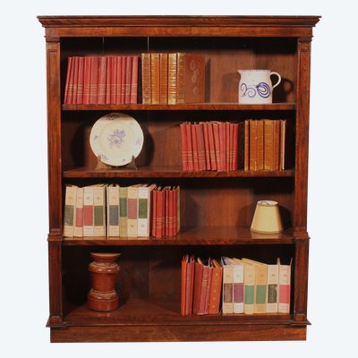 Bibliothèque Ouverte En Palissandre Avec Une Avancée Du 19° Siècle