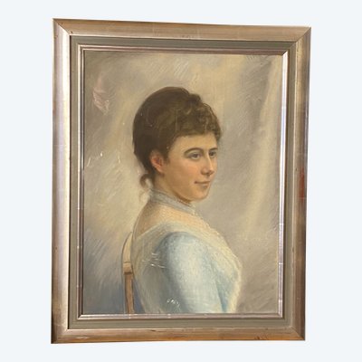 Portrait au pastel, Fin XIXe