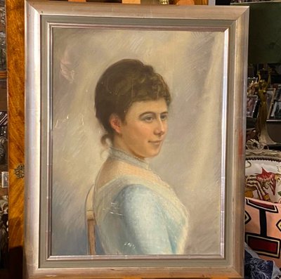 Portrait au pastel, Fin XIXe