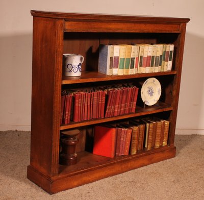 Libreria aperta in rovere del XIX secolo - Inghilterra