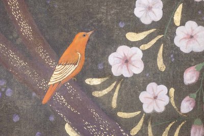 Painted canvas depicting birds in a country setting. LS6133675K