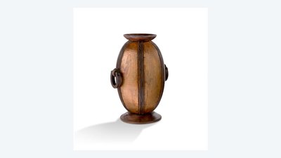Gustave Serrurier-bovy, Vase Ovoïde Sur Piédouche, Circa 1900