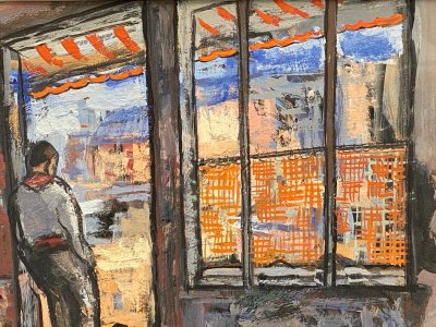 Dessin sur papier par Pierre Manat Bar marin 1932
