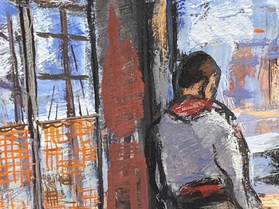 Dessin sur papier par Pierre Manat Bar marin 1932