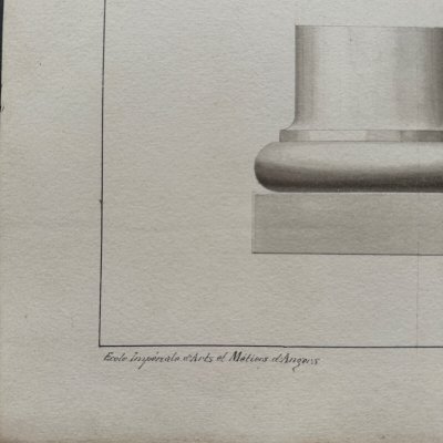 Drawings Lavis Ecole Impériale des Arts et Métiers d'Angers by Lehuedé