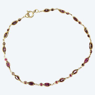 Armband mit 30 Rubinen, 18 Karat Gold.