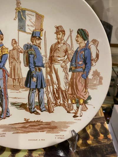 Assiette Sarreguemines, Militaires sous Louis-Philippe