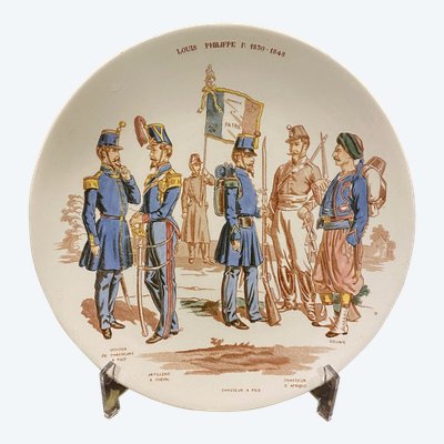 Assiette Sarreguemines, Militaires sous Louis-Philippe