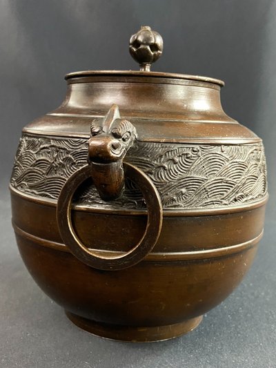 Bronze ginger pot 19th century Meiji Japan