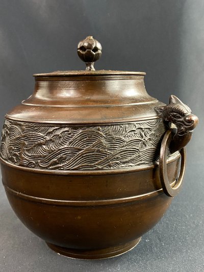Bronze ginger pot 19th century Meiji Japan