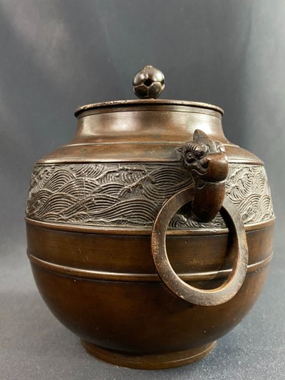 Bronze ginger pot 19th century Meiji Japan