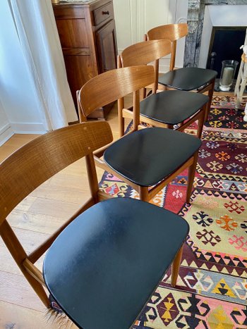 Set of 4 vintage chairs by WH Klein circa 1960
