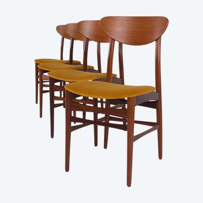 4 Danish teak chairs