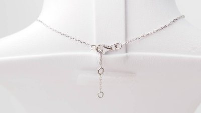 Necklace in white gold, citrine and diamonds