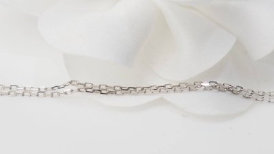 Necklace in white gold, citrine and diamonds