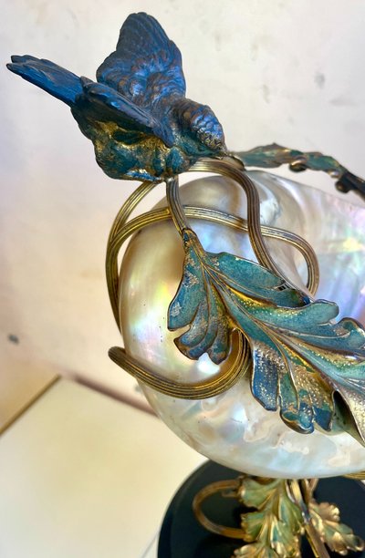 Coquillage monté Art Nouveau, XIXe siècle