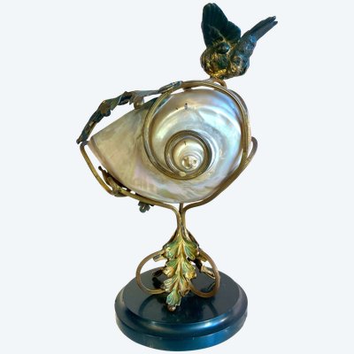 Coquillage monté Art Nouveau, XIXe siècle
