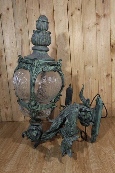 Pair of Cast Iron Wall Lights, After Models Of The Alexander III Bridge