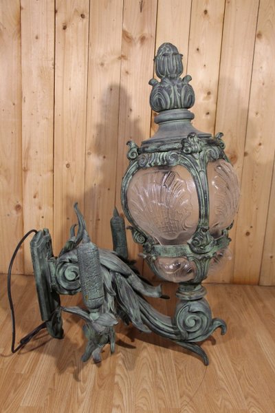 Pair of Cast Iron Wall Lights, After Models Of The Alexander III Bridge