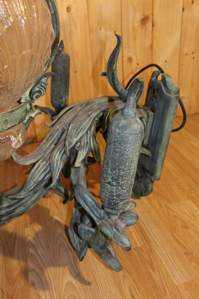 Pair of Cast Iron Wall Lights, After Models Of The Alexander III Bridge