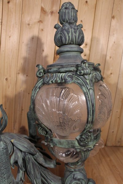 Pair of Cast Iron Wall Lights, After Models Of The Alexander III Bridge