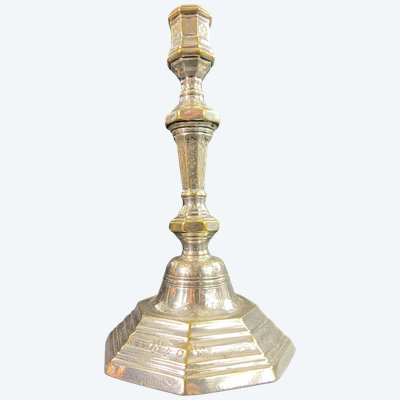 XVIII. Regency Fackel Kerzenhalter aus versilberter Bronze mit ziseliertem Blumendekor