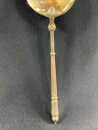 Regency-style ice-cream scoop in silver vermeil signed PUIFORCAT