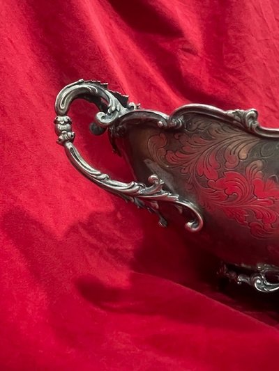 Important 800 Sterling Silver Planter Centerpiece Louis XV Style