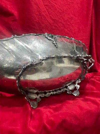 Important 800 Sterling Silver Planter Centerpiece Louis XV Style