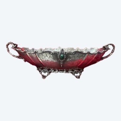 Important 800 Sterling Silver Planter Centerpiece Louis XV Style