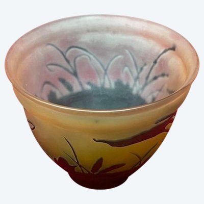 Coupe Vase Emile Gallé Décor Aux Nénuphars Art Nouveau Ecole De Nancy