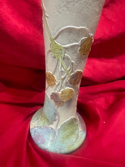 Important Lamp Base Pâte De Verre Clain Perrier Art Nouveau 1900