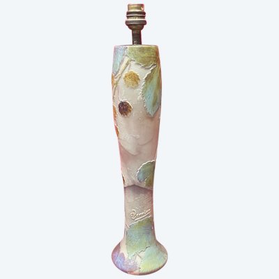 Important Lamp Base Pâte De Verre Clain Perrier Art Nouveau 1900