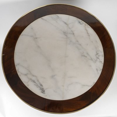 Guéridon en acajou à décor de Cygnes époque Restauration vers 1820-1830